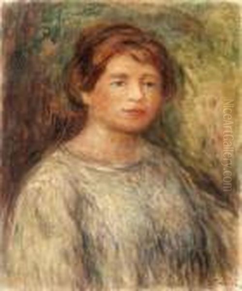 Portrait De Femme Oil Painting by Pierre Auguste Renoir