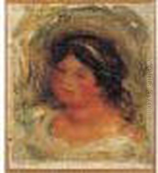 Portrait De Gabrielle. Oil Painting by Pierre Auguste Renoir