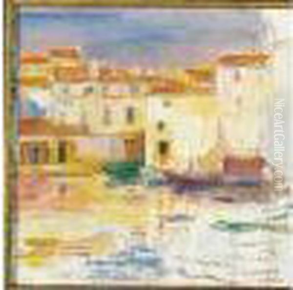 Le Port Des Martigues, 1888. Oil Painting by Pierre Auguste Renoir