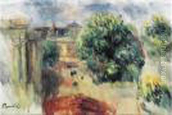 Paysage De Nimes Avec Colonnes Oil Painting by Pierre Auguste Renoir