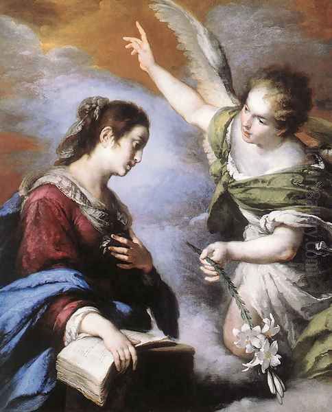 The Annunciation 1643-44 Oil Painting by Bernardo Strozzi