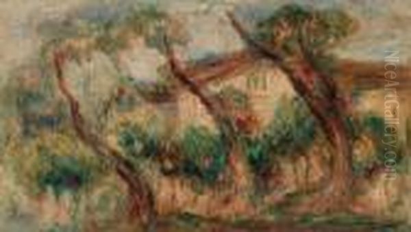 Dans Le Jardin Des Collettes A Cagnes Oil Painting by Pierre Auguste Renoir