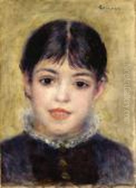 La Jeune Fille Au Sourire (the Smiling Young Girl) Oil Painting by Pierre Auguste Renoir