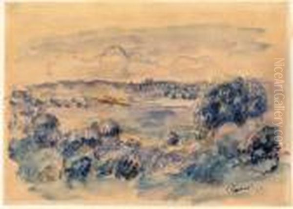 Paysage De Bretagne, Guernsey (landscape Of Bretagne,guernsey) Oil Painting by Pierre Auguste Renoir