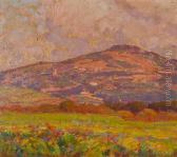 Montenero In Fiore Oil Painting by Renuccio Renucci