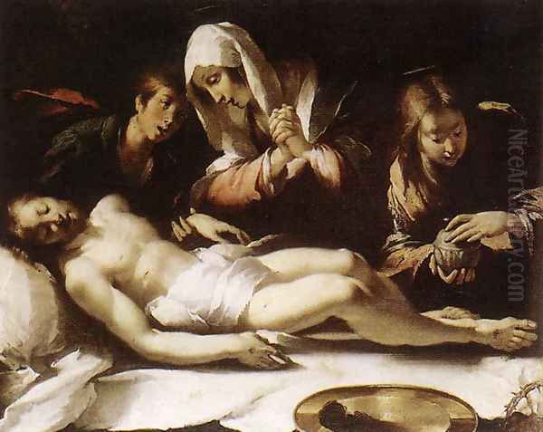 Lamentation over the Dead Christ 1615-17 Oil Painting by Bernardo Strozzi