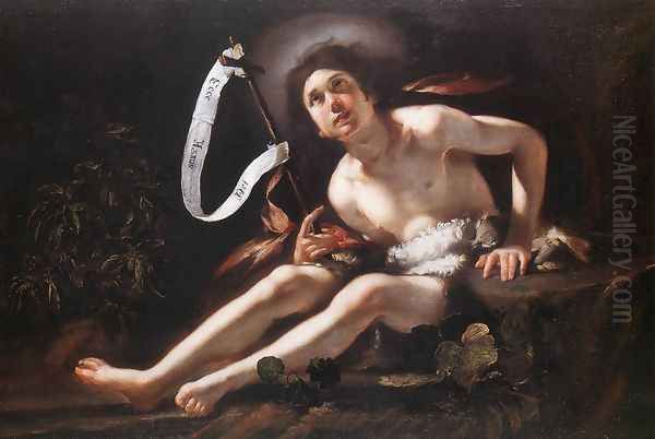 St John the Baptist 1615-20 Oil Painting by Bernardo Strozzi