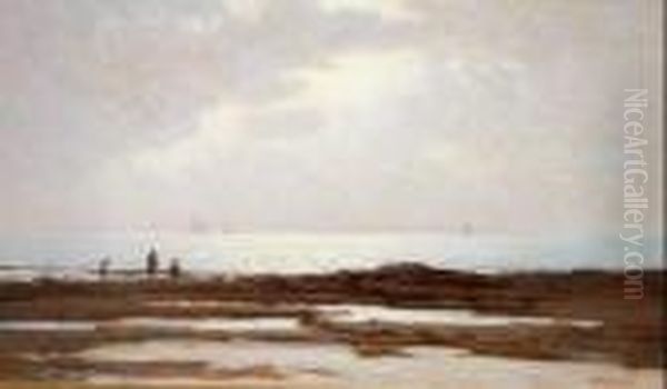 Livorno, La Scogliera Di San Jacopo Oil Painting by Renuccio Renucci