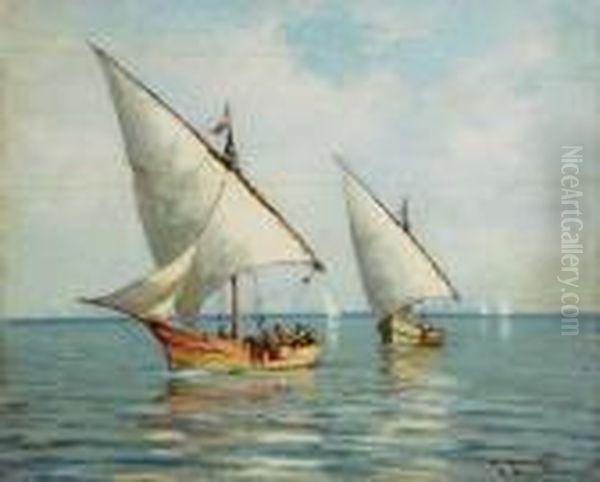 Pescatori Oil Painting by Renuccio Renucci