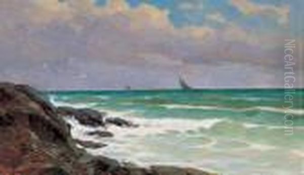 Marina Oil Painting by Renuccio Renucci