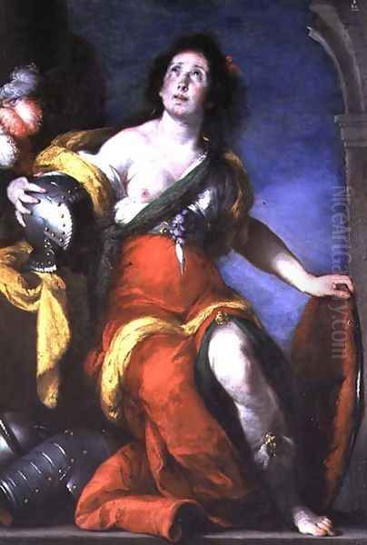 Minerva Oil Painting by Bernardo Strozzi