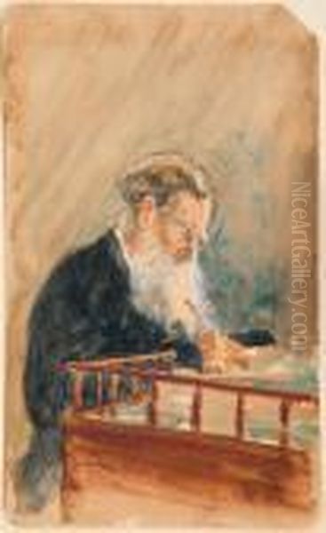 Portrait Of Leo Tolstoi Oil Painting by Ilya Efimovich Efimovich Repin