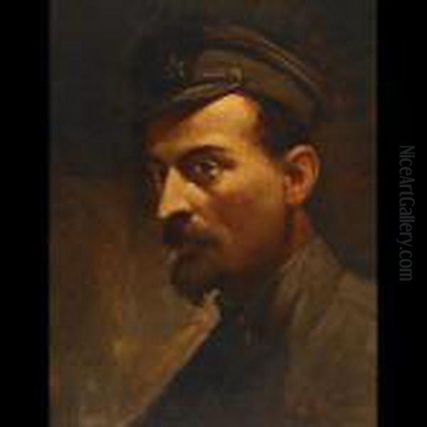 Portrait Of Felix Dzerzhinsky Oil Painting by Ilya Efimovich Efimovich Repin