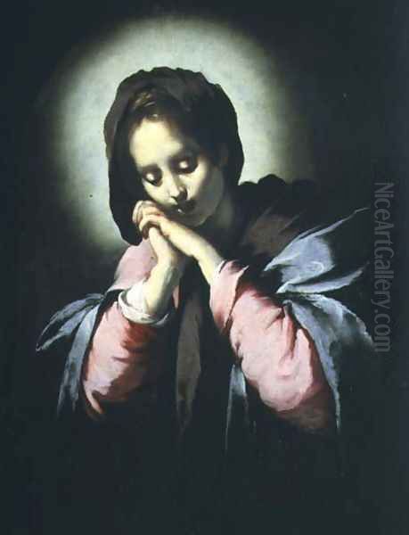 Madonna in Adoration Oil Painting by Bernardo Strozzi