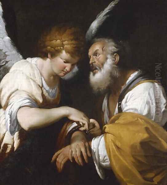 The Release of St. Peter, c.1635 Oil Painting by Bernardo Strozzi