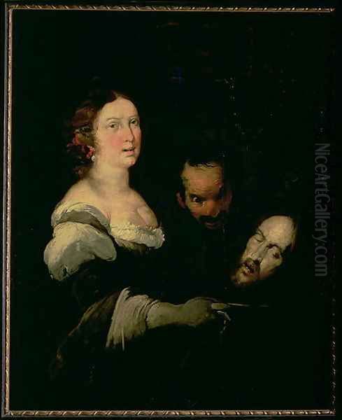 Salome with the head of St. John the Baptist, 1635 Oil Painting by Bernardo Strozzi