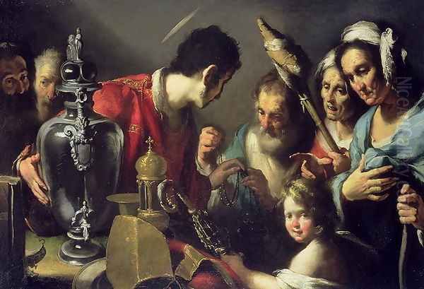 The Charity of St. Lawrence Oil Painting by Bernardo Strozzi