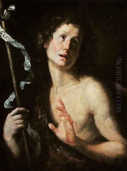 St. John the Baptist Oil Painting by Bernardo Strozzi