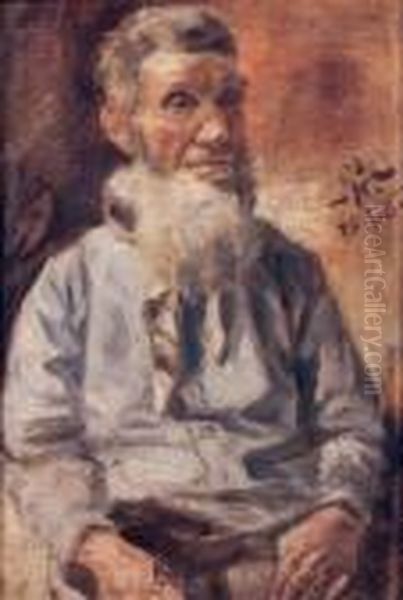 Portrait De Paysan Oil Painting by Ilya Efimovich Efimovich Repin