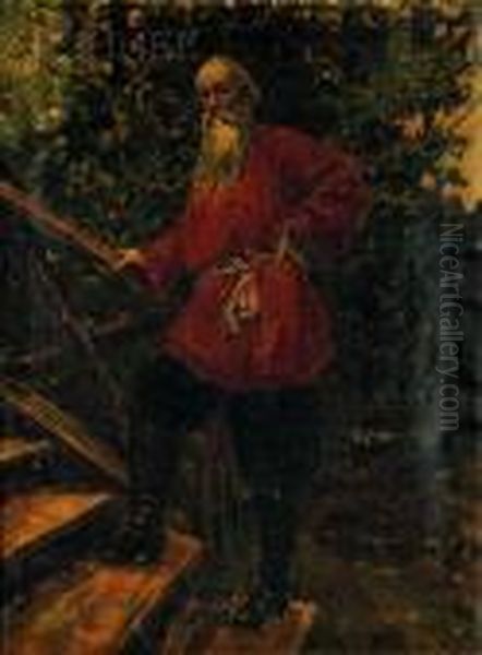 Stasov Oil Painting by Ilya Efimovich Efimovich Repin