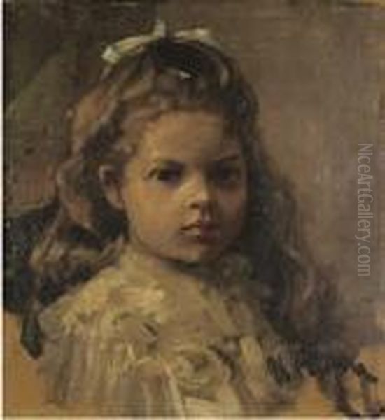 Portrait Of Vera Ivanovna Tolstaia Oil Painting by Ilya Efimovich Efimovich Repin