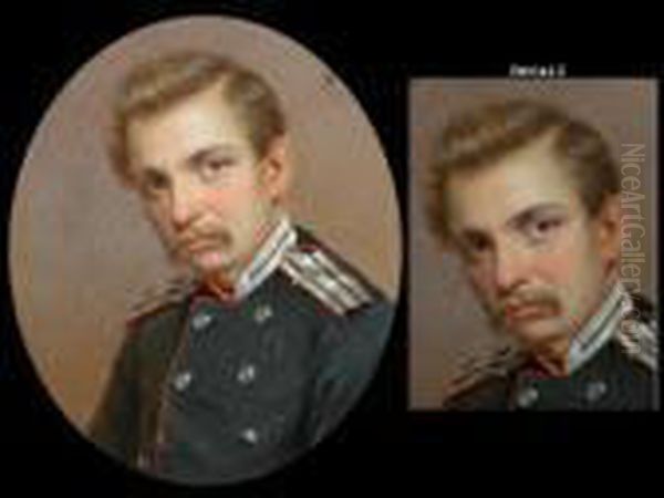 Mann In Uniform Oil Painting by Ilya Efimovich Efimovich Repin