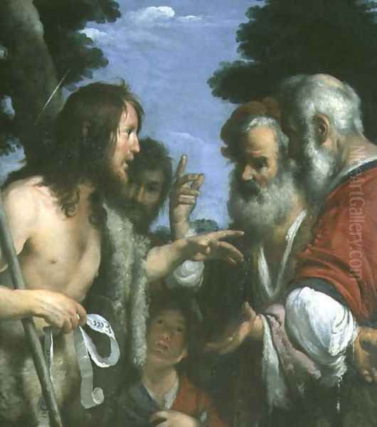 The Sermon of St. John the Baptist, c.1644 Oil Painting by Bernardo Strozzi