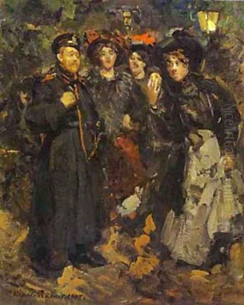 A Boulevard 1902 Oil Painting by Bernardo Strozzi