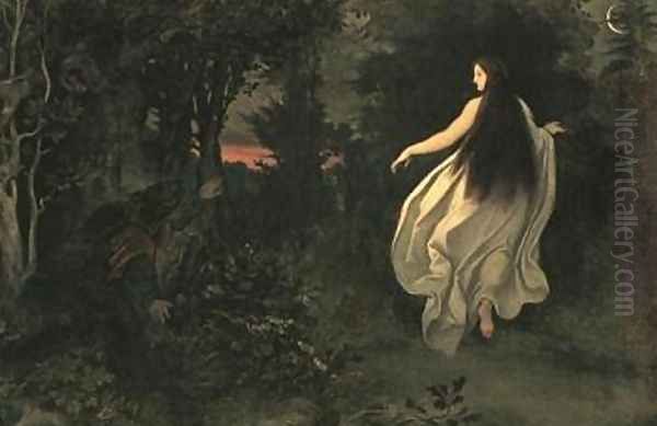 Apparition in the forest Oil Painting by Moritz Ludwig von Schwind