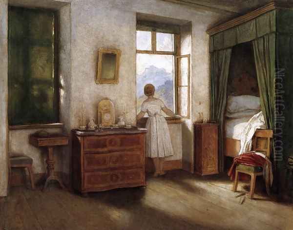 Early Morning 1858 Oil Painting by Moritz Ludwig von Schwind