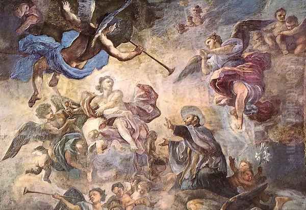 Saint Cajetan Appeasing Divine Anger Oil Painting by Francesco Solimena