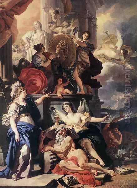 Allegory of Reign 1690 Oil Painting by Francesco Solimena