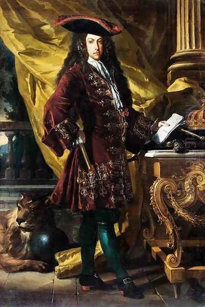 Portrait of Charles III of Habsburg c. 1707 Oil Painting by Francesco Solimena