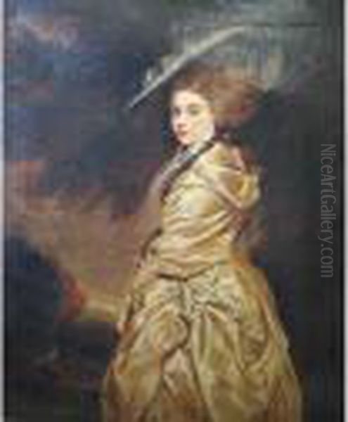 Portrait Of Lady Henrietta Herbert Oil Painting by Sir Joshua Reynolds