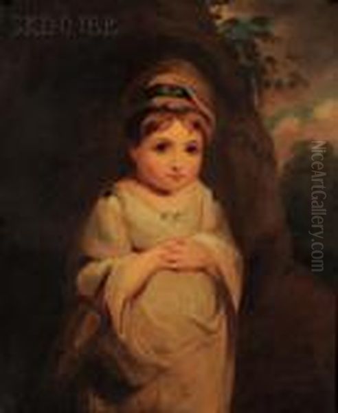 A Strawberry Girl Oil Painting by Sir Joshua Reynolds