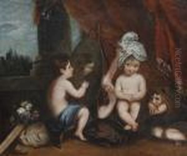 Infant Academy Oil Painting by Sir Joshua Reynolds