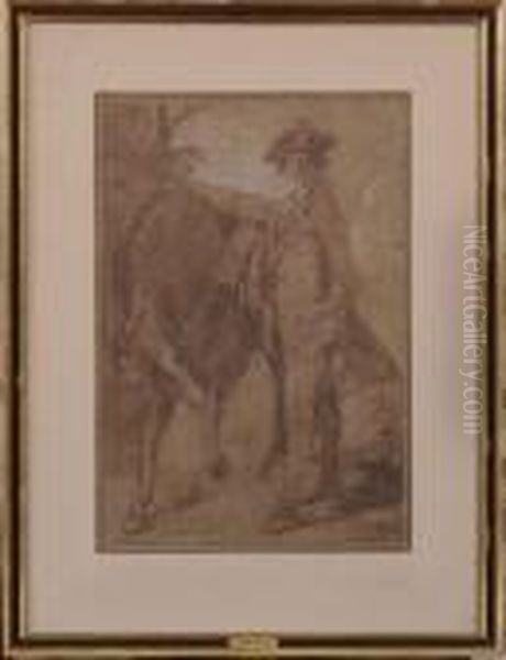 Gentleman And His Mount Oil Painting by Sir Joshua Reynolds