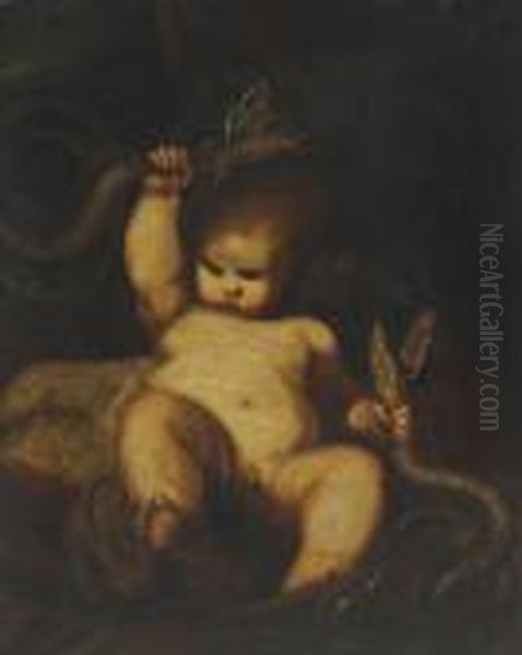 The Infant Hercules Oil Painting by Sir Joshua Reynolds