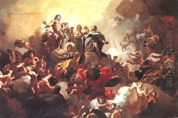 Phaethon asking to drive the chariot of Apollo Oil Painting by Francesco Solimena