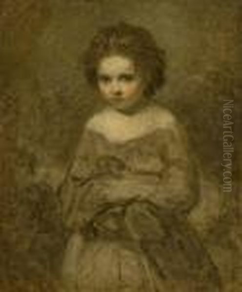 La Jeune Fille Aux Fraises Oil Painting by Sir Joshua Reynolds