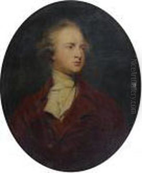 Portrait De Sir Abraham Hume, Dans Un Ovale Peint Oil Painting by Sir Joshua Reynolds