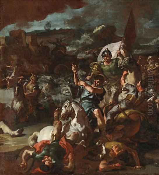 The Battle of Issus Oil Painting by Francesco Solimena