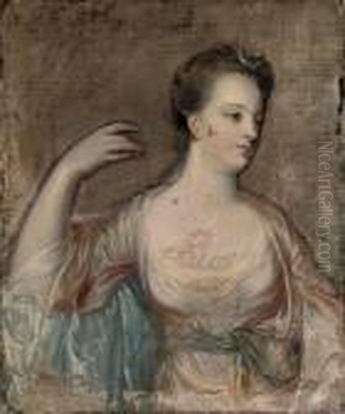 Portrait Of A Lady As Diana, Probably Lady Anne Dawson Oil Painting by Sir Joshua Reynolds