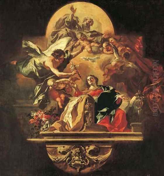 The Annunciation Oil Painting by Francesco Solimena