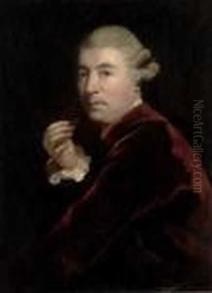 Portrait Of Sir William Chambers Oil Painting by Sir Joshua Reynolds