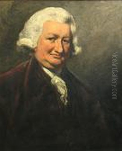 A Portrait Of A Gentleman, Half-length Oil Painting by Sir Joshua Reynolds