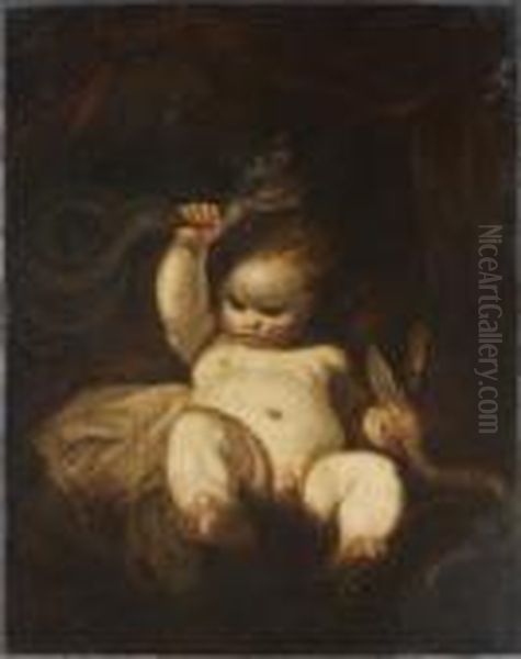 Hercule Enfant Etouffant Les Serpents Oil Painting by Sir Joshua Reynolds