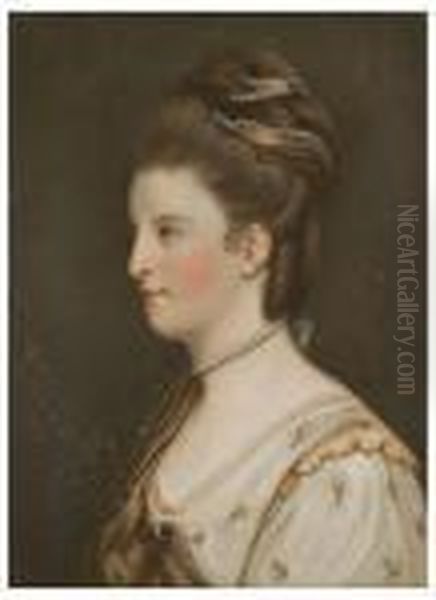 Portrait Of A Lady Said To Be Mrs. Wodehouse Oil Painting by Sir Joshua Reynolds