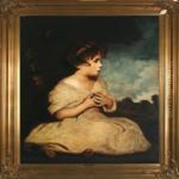 Portrait Of A Young Girl Oil Painting by Sir Joshua Reynolds