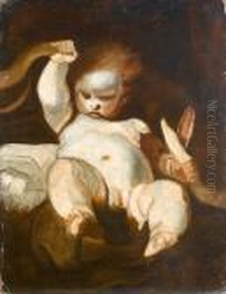 The Infant Hercules Strangling Serpents Oil Painting by Sir Joshua Reynolds